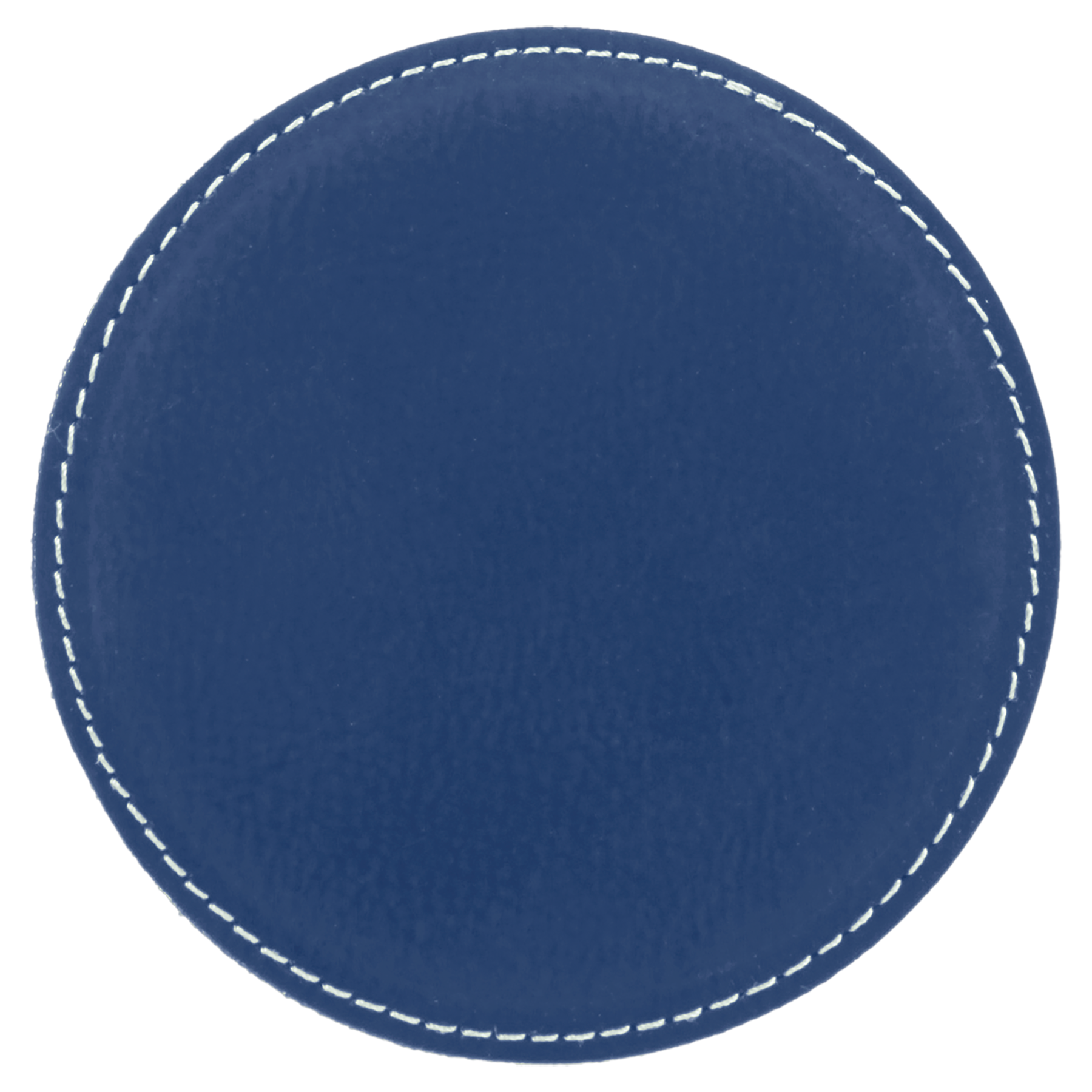 Blue/Silver Round Leatherette Coaster blank-preview