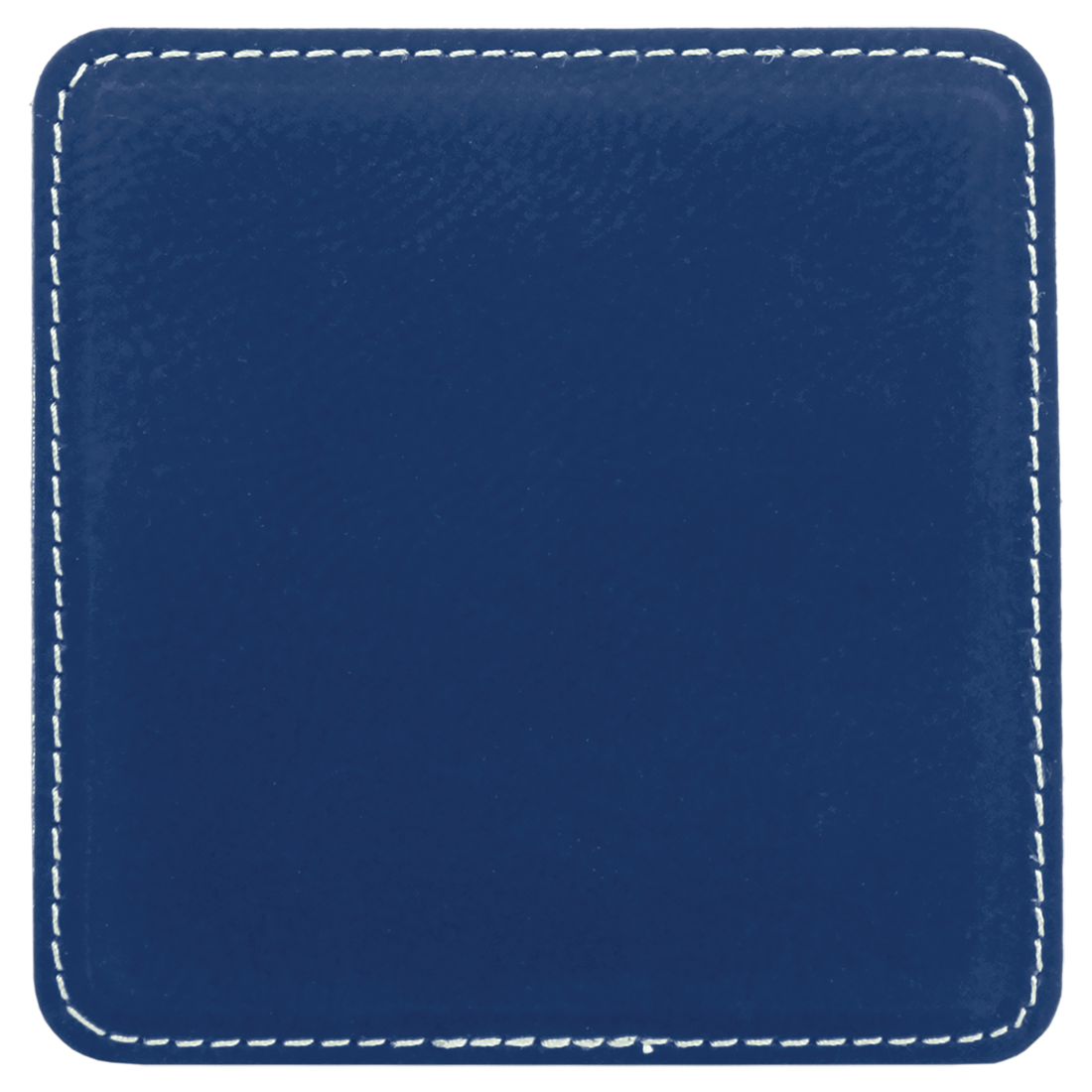 Blue/Silver Square Leatherette Coaster preview