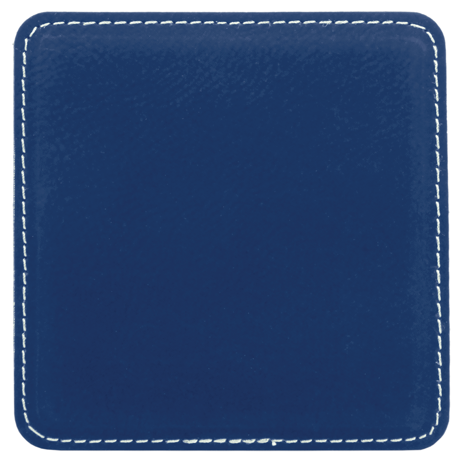 Blue/Silver Square Leatherette Coaster blank-preview