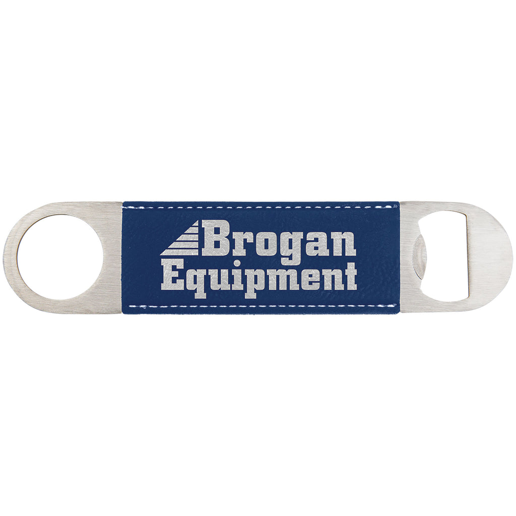 Blue/Silver Leatherette Bottle Opener
