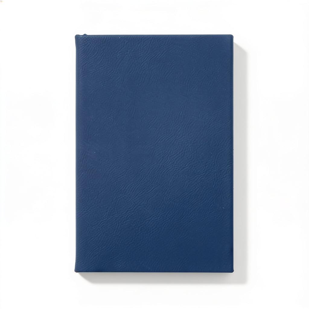 Blue/Silver Leatherette Journal blank-preview-flat