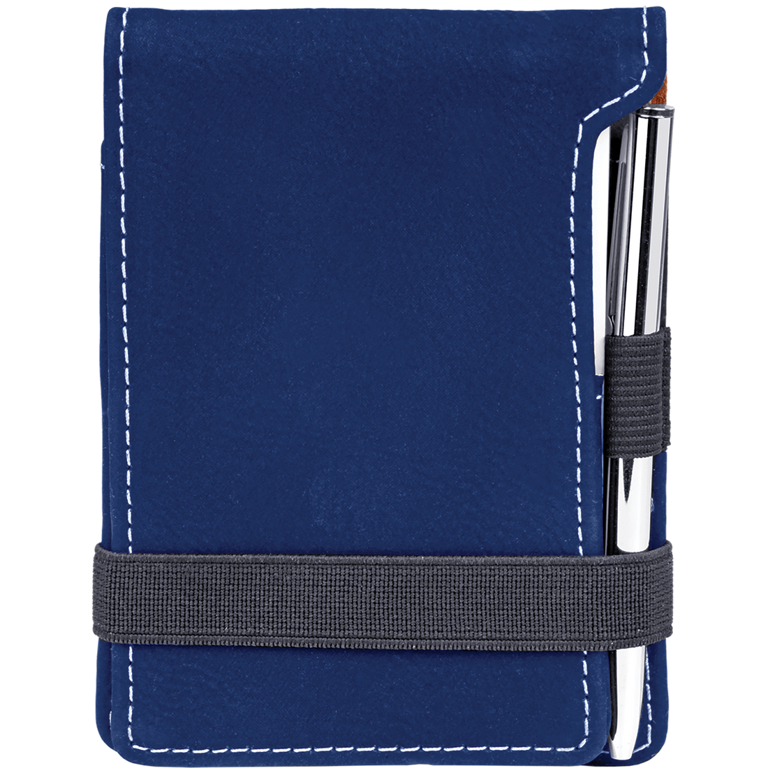 Blue/Silver Leatherette Mini Notepad with Pen preview