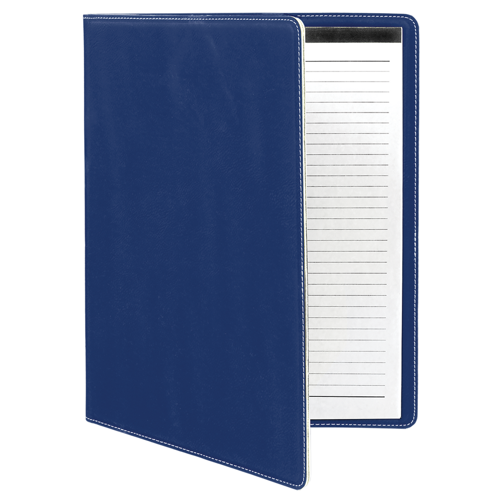 Blue/Silver Leatherette Portfolio with Notepad blank-preview