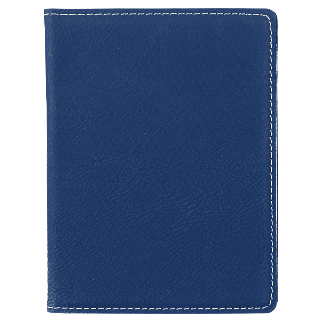 Blue/Silver Leatherette Passport Holder blank-preview