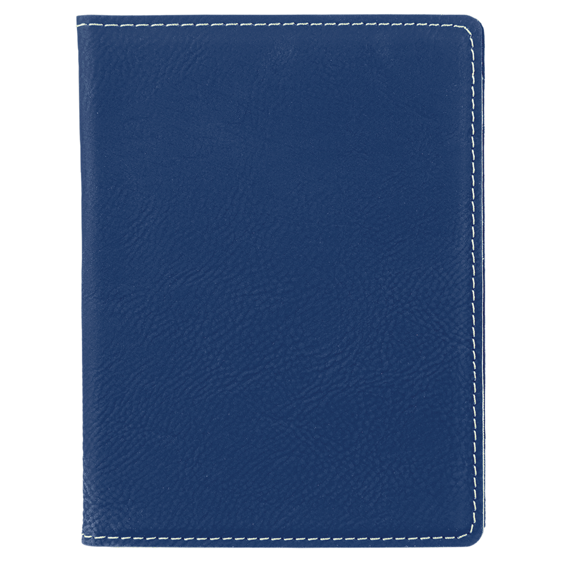 Leatherette Passport Holder – Blue (Silver) preview