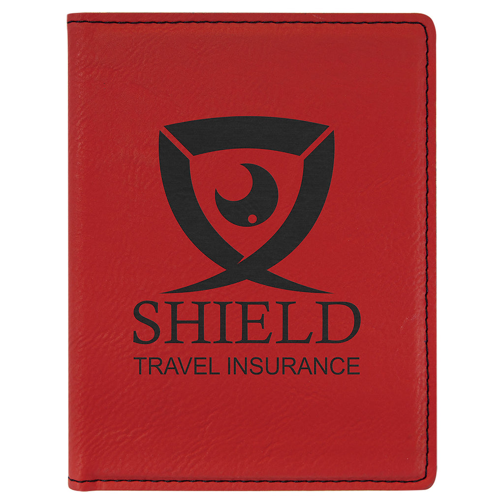Red Leatherette Passport Holder