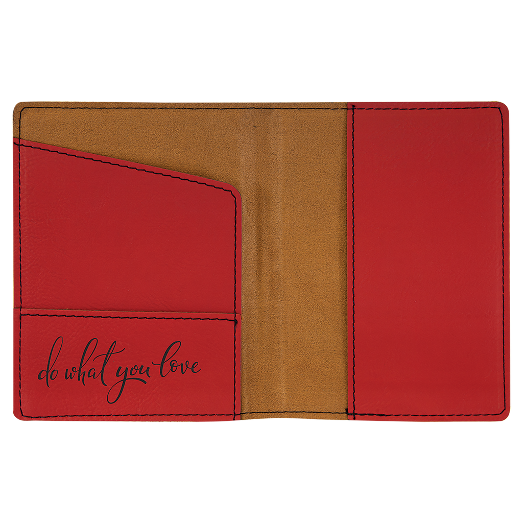 Red Leatherette Passport Holder