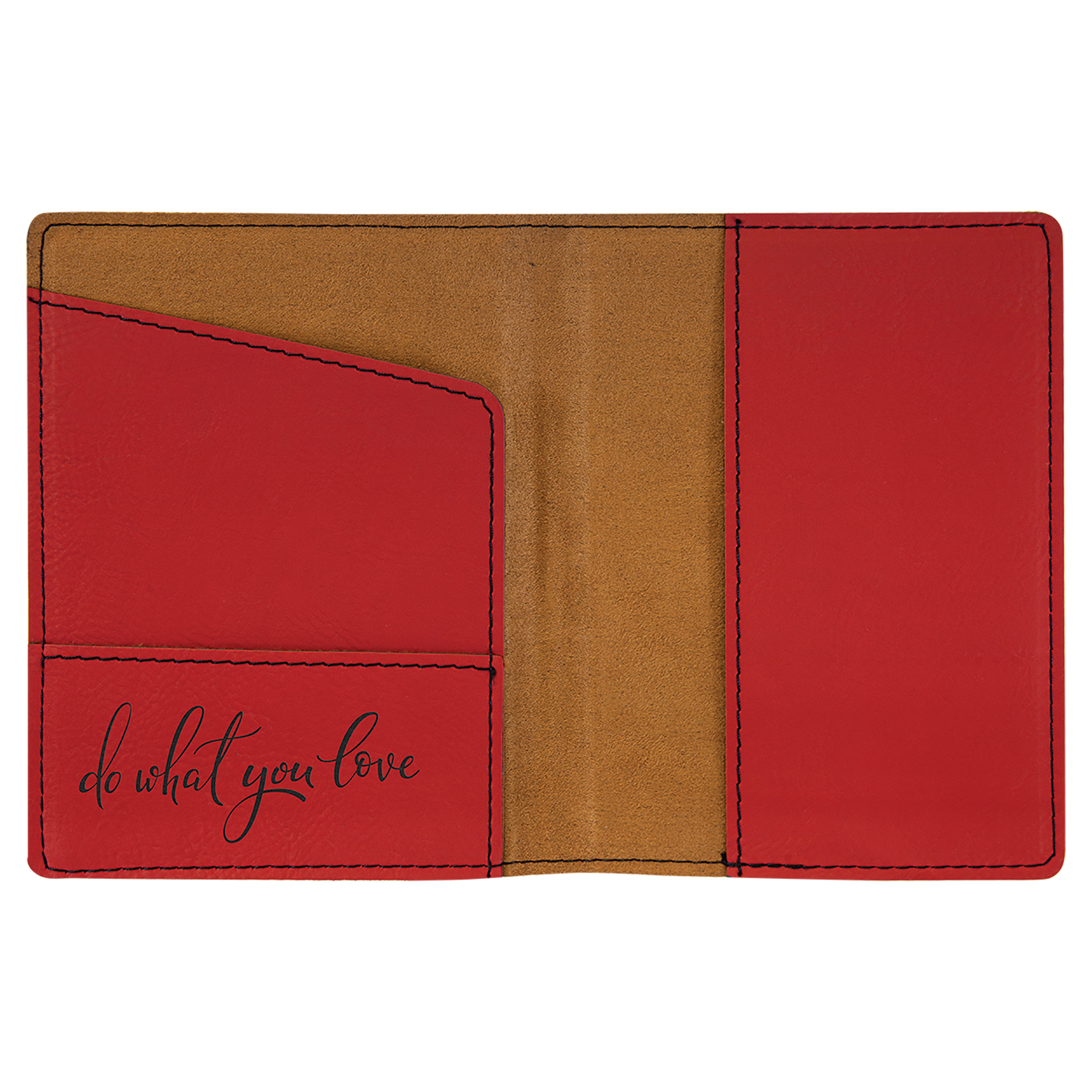 Red Leatherette Passport Holder