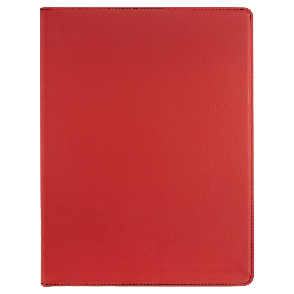 Red Leatherette Portfolio with Notepad blank-preview