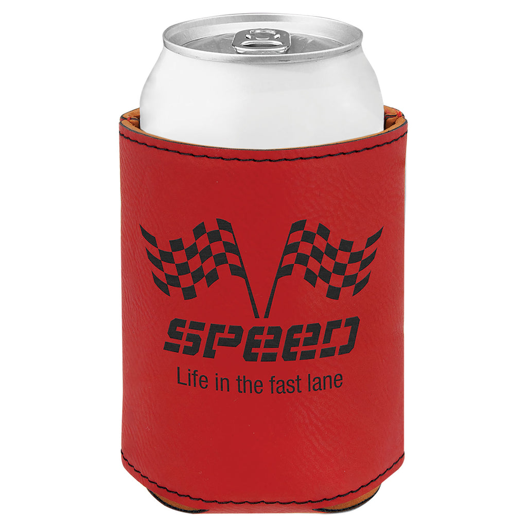 Red Leatherette Beverage Holder