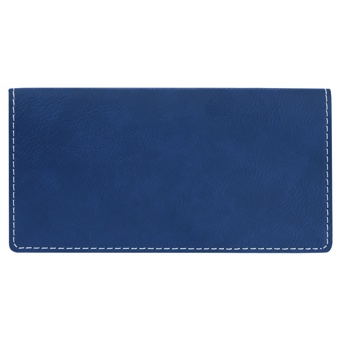 Leatherette Checkbook Cover – Blue (Silver) preview