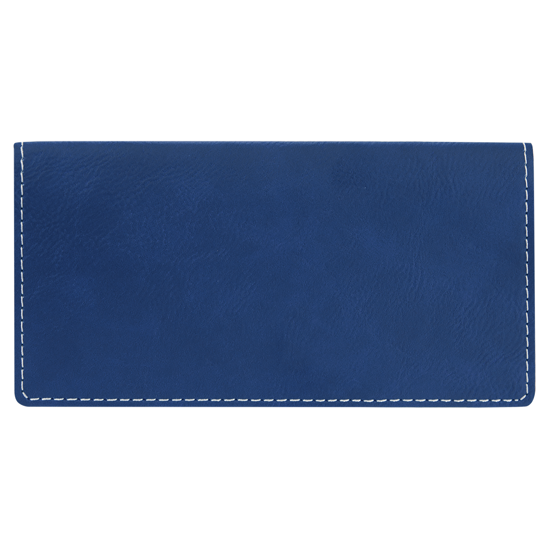 Blue/Silver Leatherette Checkbook Cover blank-preview