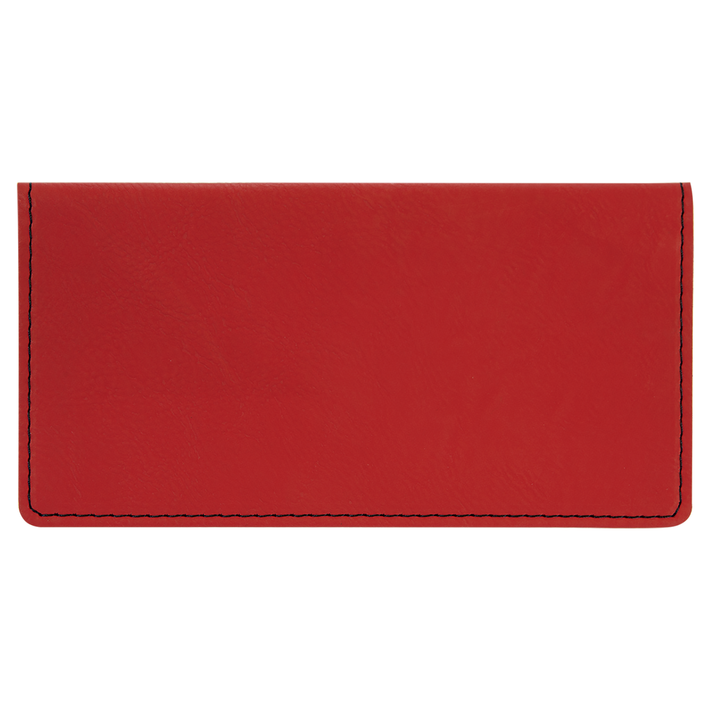 Red Leatherette Checkbook Cover blank-preview
