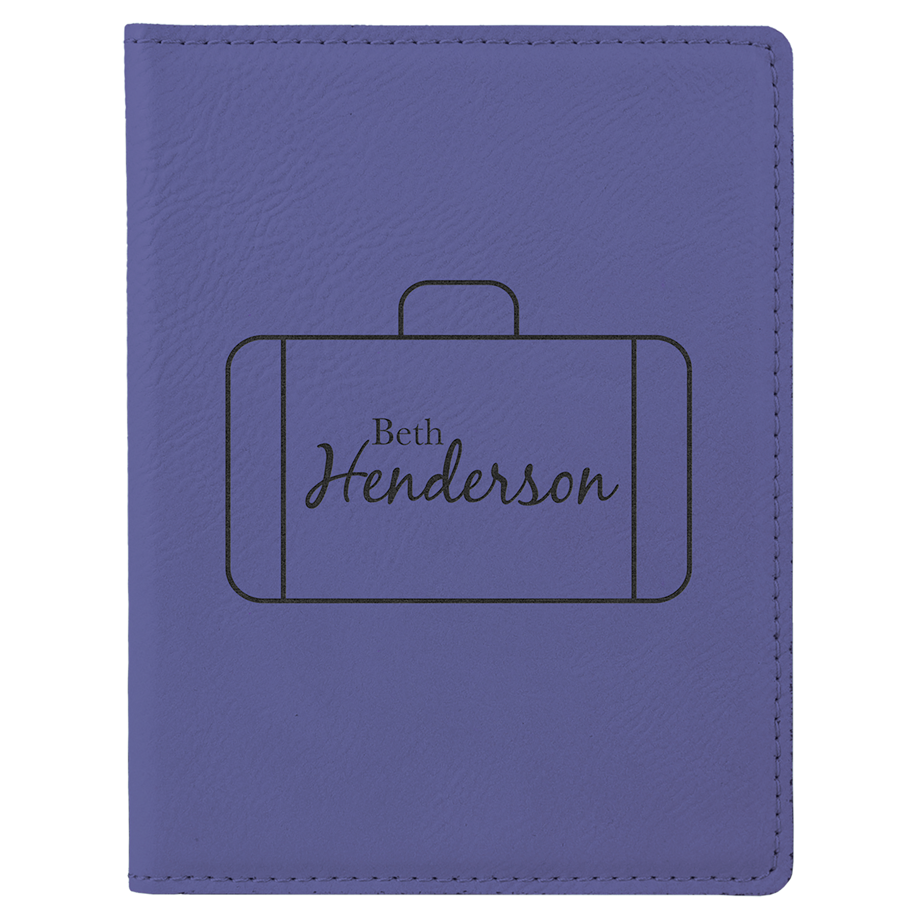 Purple Leatherette Passport Holder