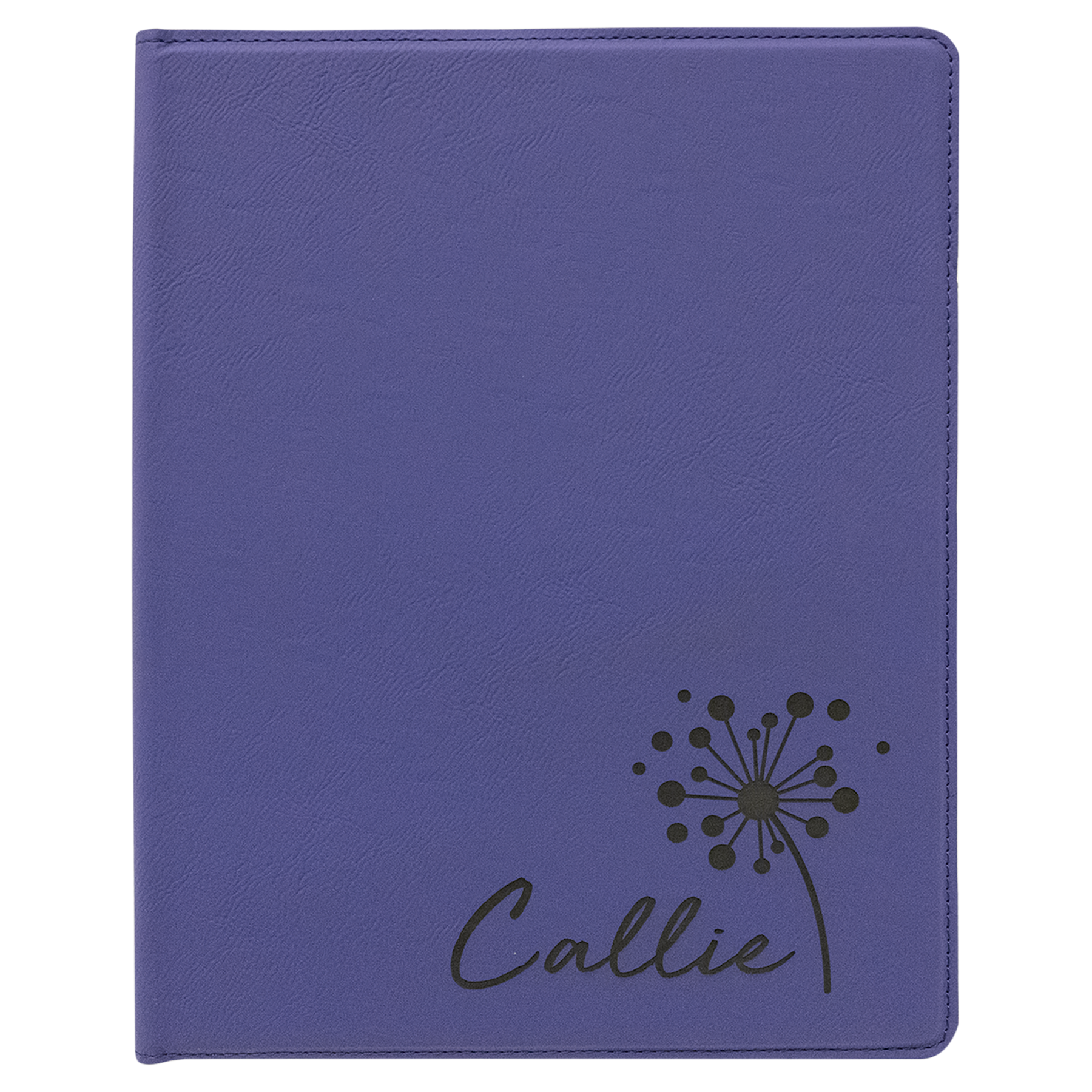 Purple Leatherette Portfolio with Notepad