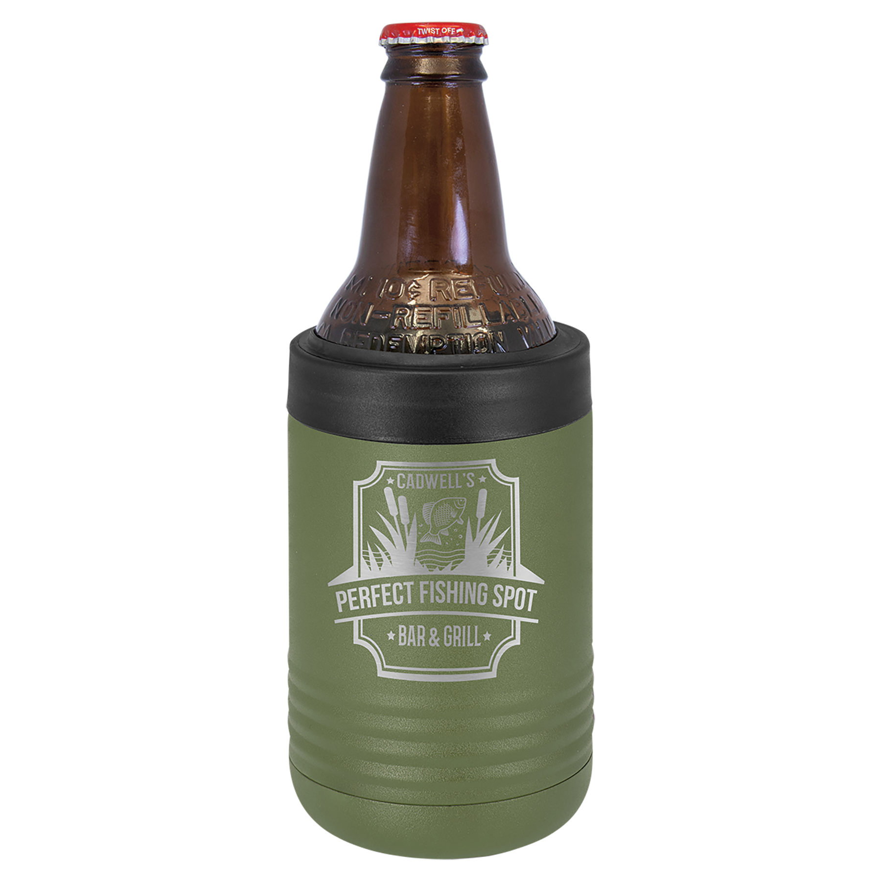 Olive Green Insulated Beverage Holder
