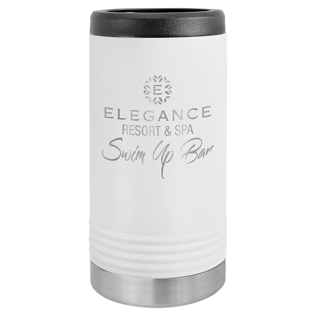 White Insulated Slim Beverage Holder