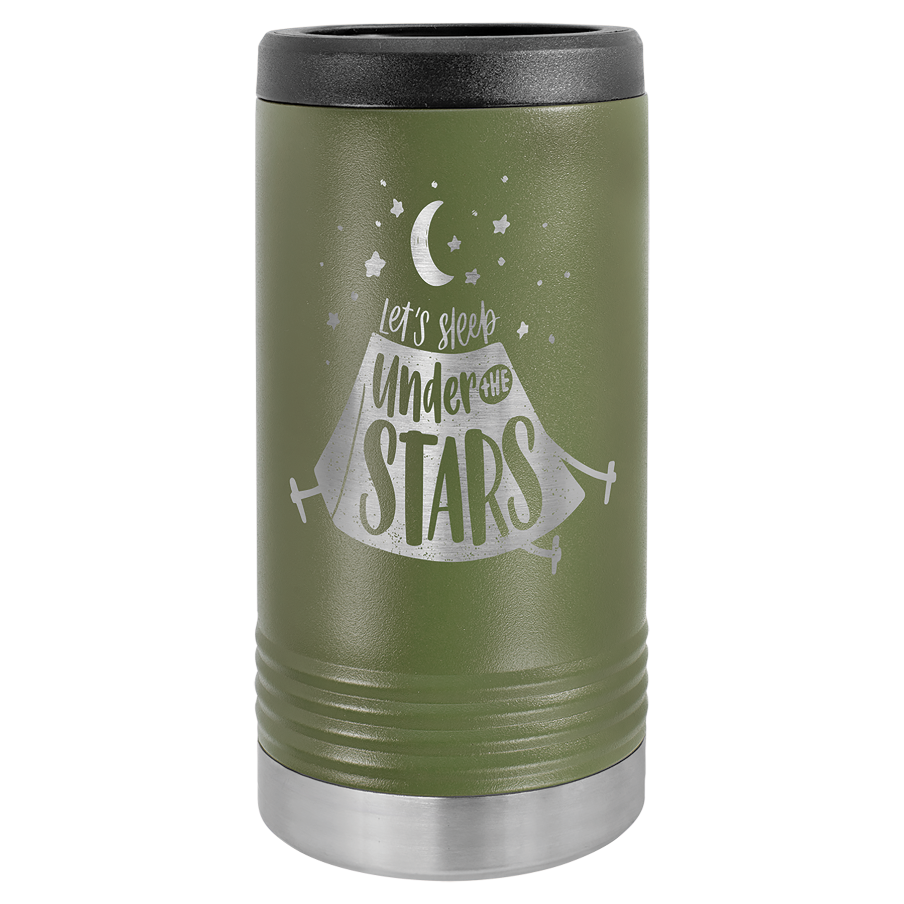 Olive Green Insulated Slim Beverage Holder