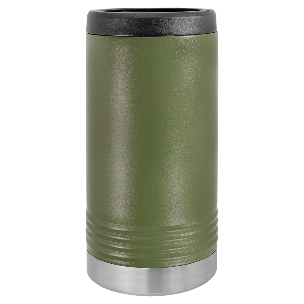 Olive Green Insulated Slim Beverage Holder blank-preview