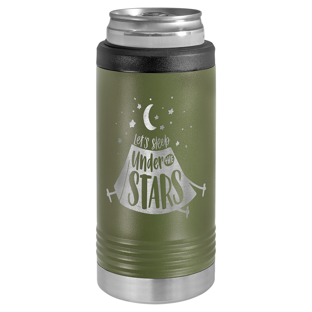 Olive Green Insulated Slim Beverage Holder