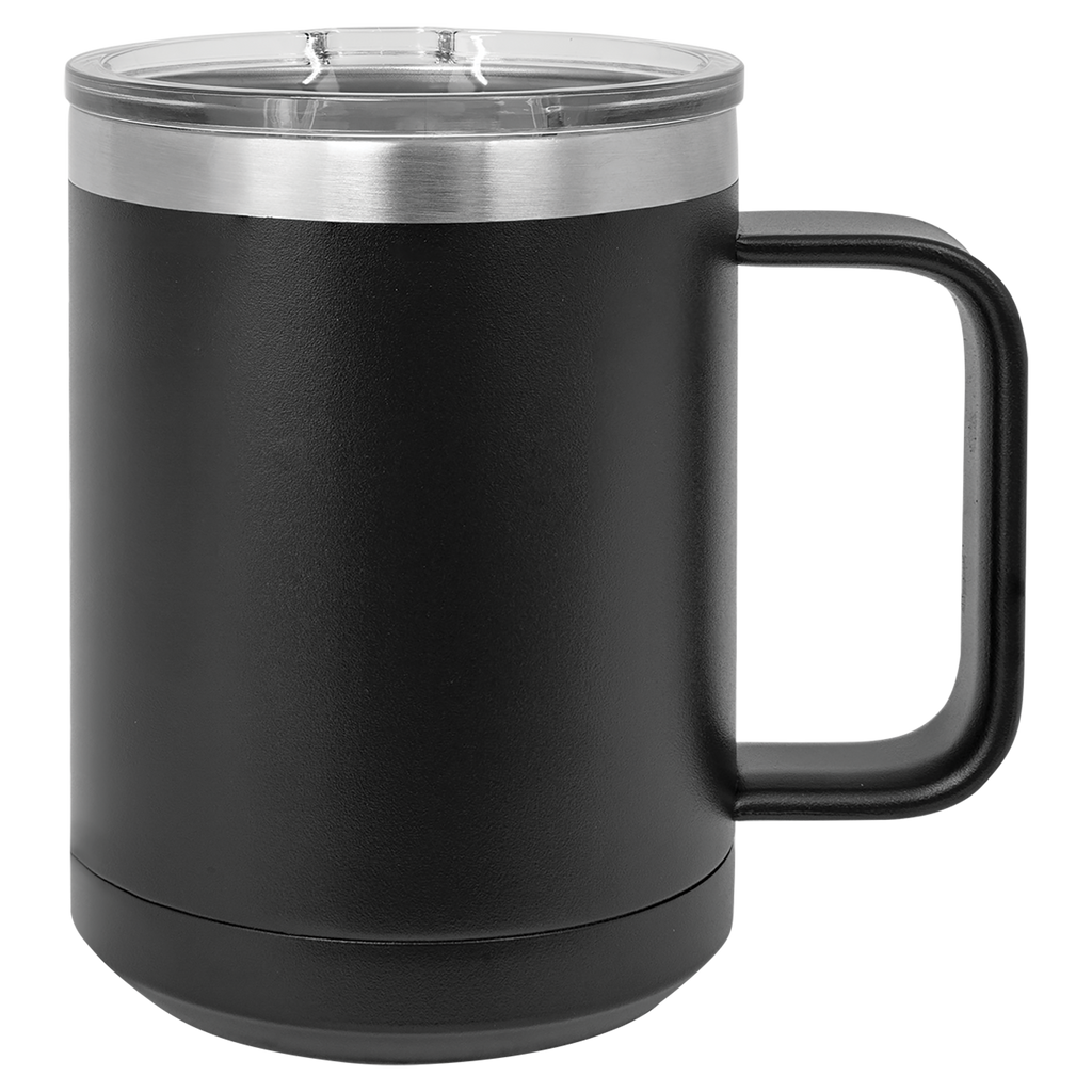 Black 15 oz. Coffee Mug with Clear Slider Lid blank-preview