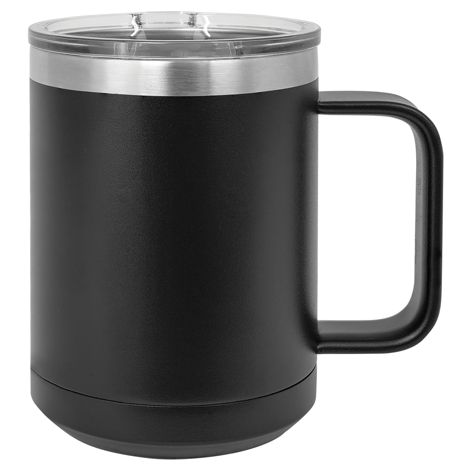 Black 15 oz. Coffee Mug with Clear Slider Lid blank-preview