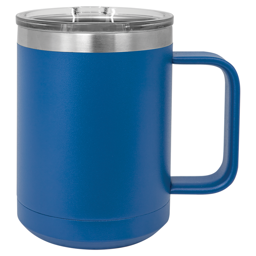 Royal Blue 15 oz. Coffee Mug with Clear Slider Lid blank-preview
