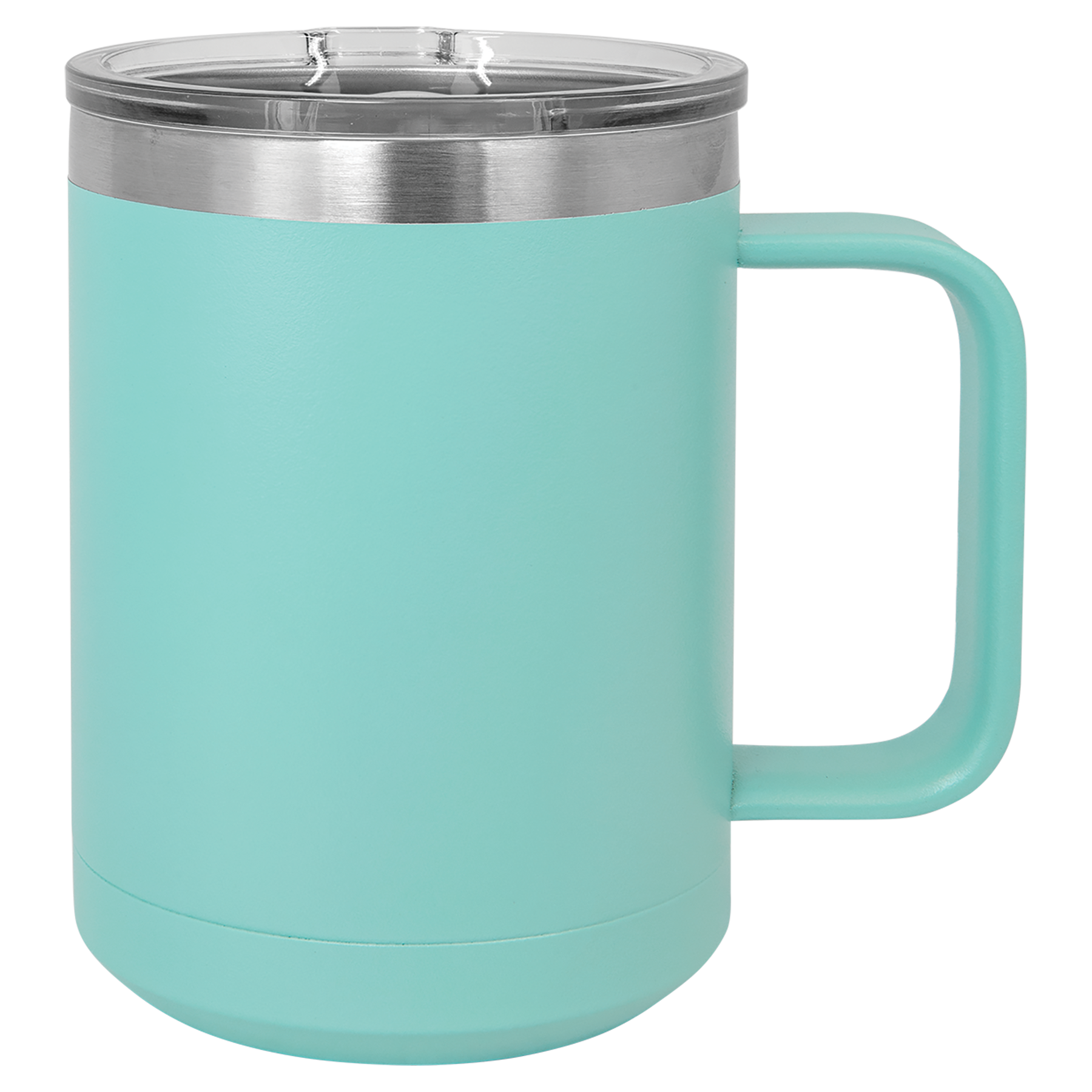 Teal 15 oz. Coffee Mug with Clear Slider Lid blank-preview