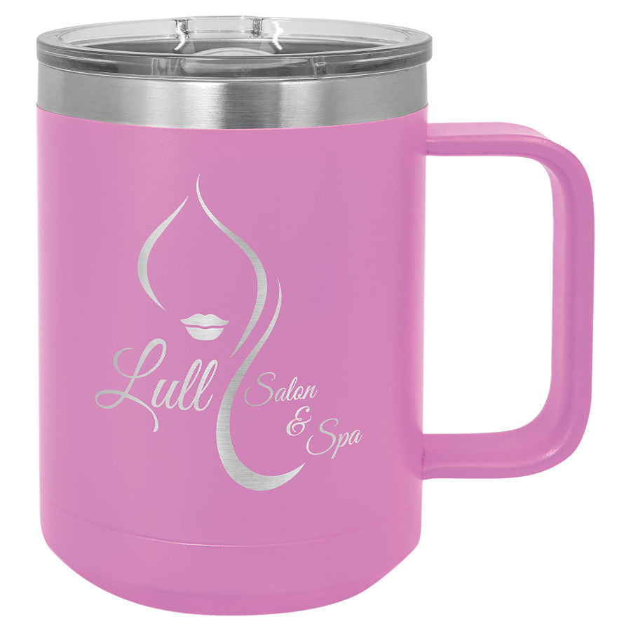 Light Purple 15 oz. Coffee Mug with Clear Slider Lid