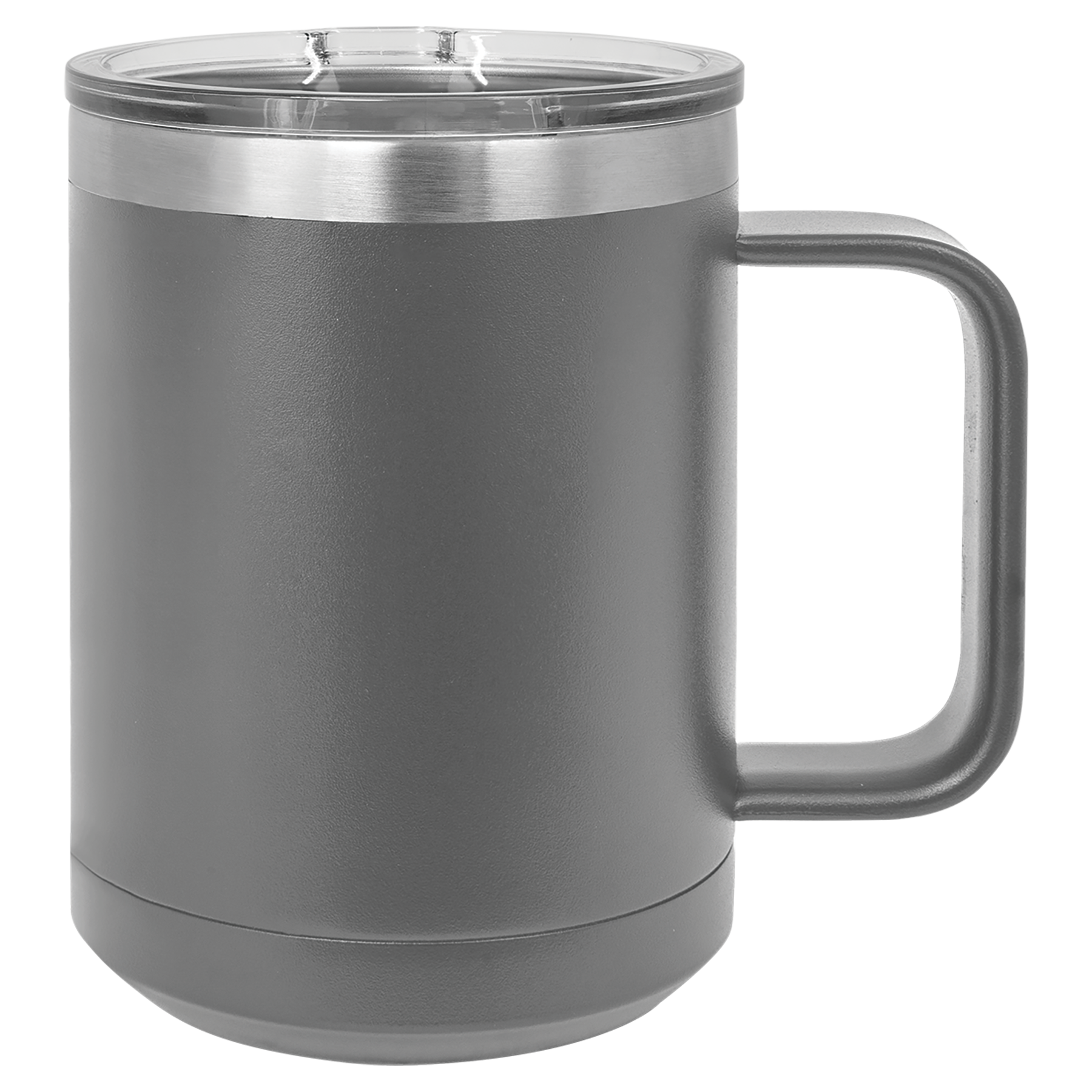 Dark Gray 15 oz. Coffee Mug with Clear Slider Lid blank-preview