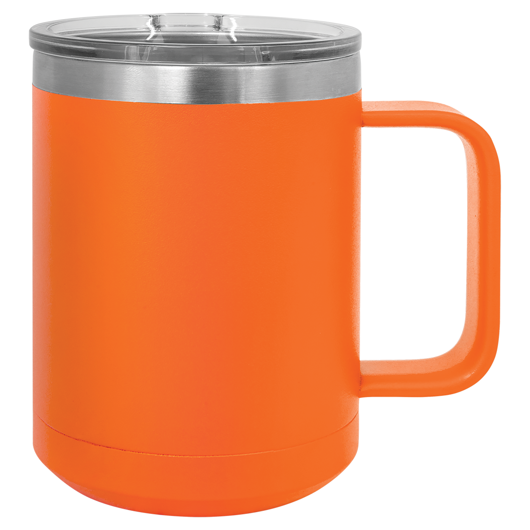 Orange 15 oz. Coffee Mug with Clear Slider Lid blank-preview