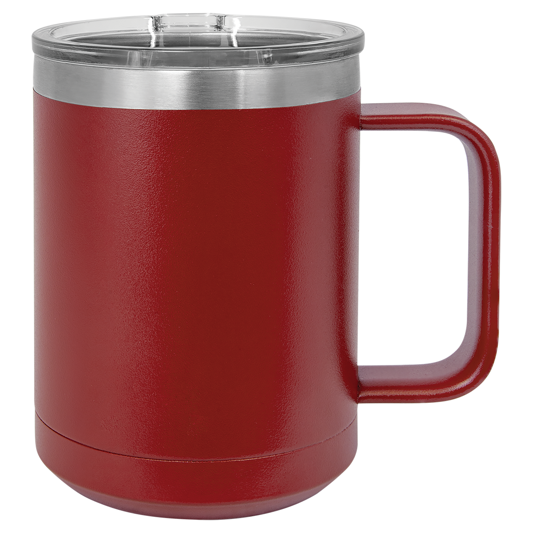 Maroon 15 oz. Coffee Mug with Clear Slider Lid blank-preview