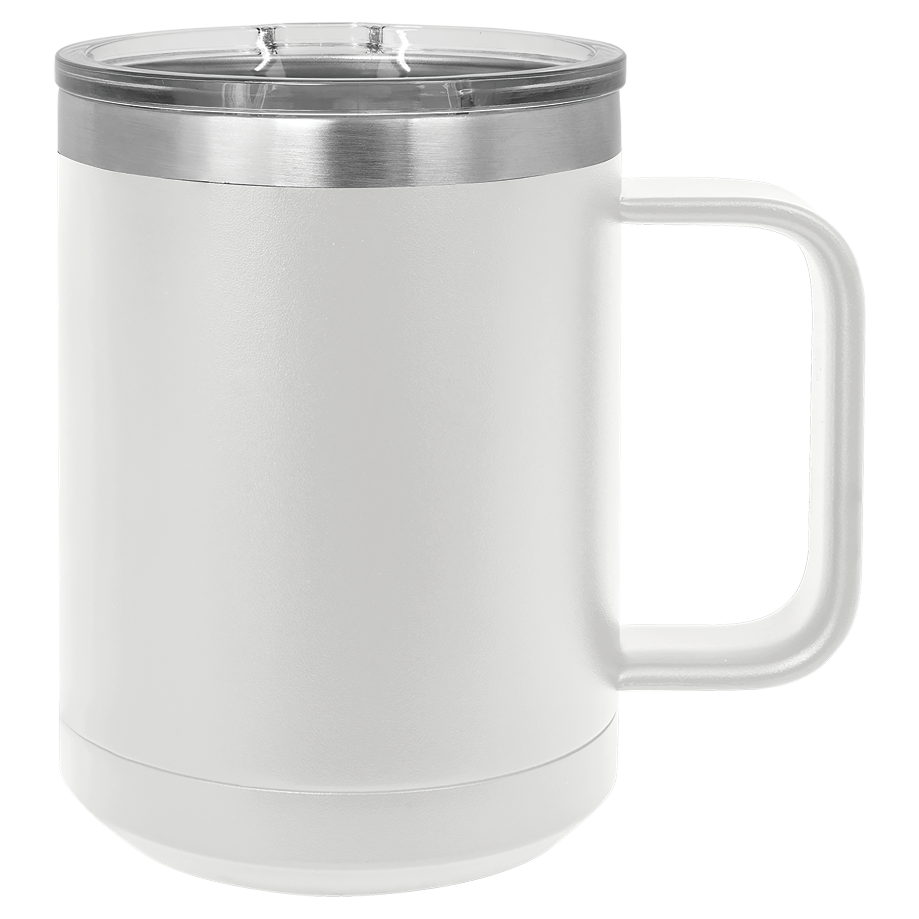White 15 oz. Coffee Mug with Clear Slider Lid blank-preview