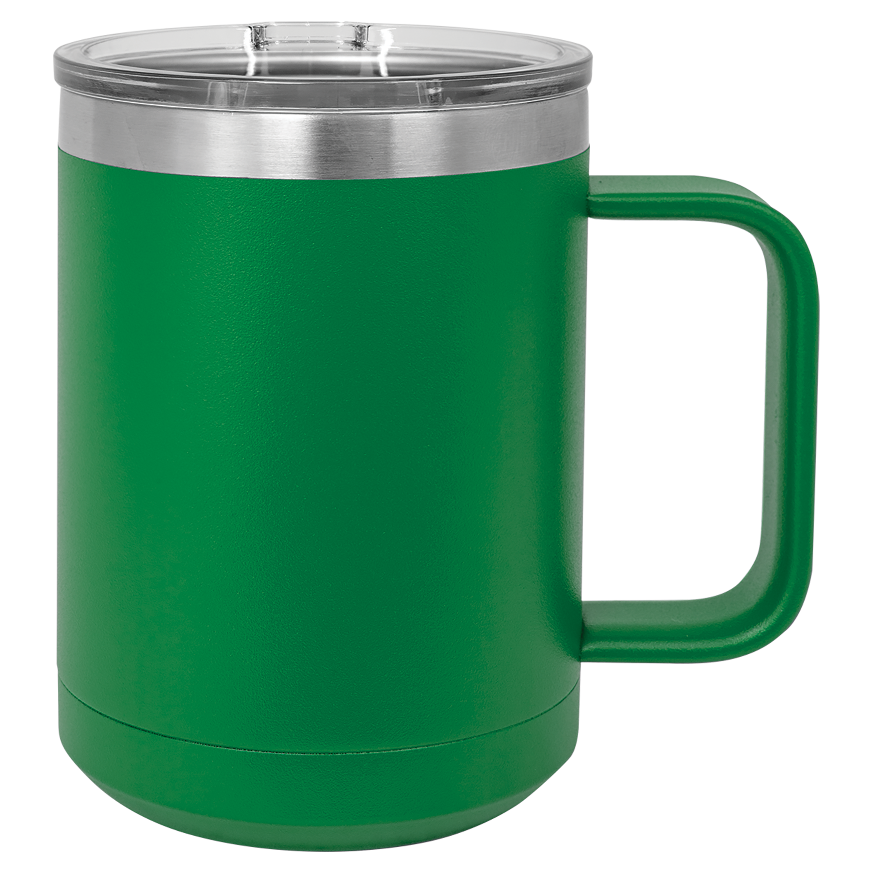 Green 15 oz. Coffee Mug with Clear Slider Lid blank-preview