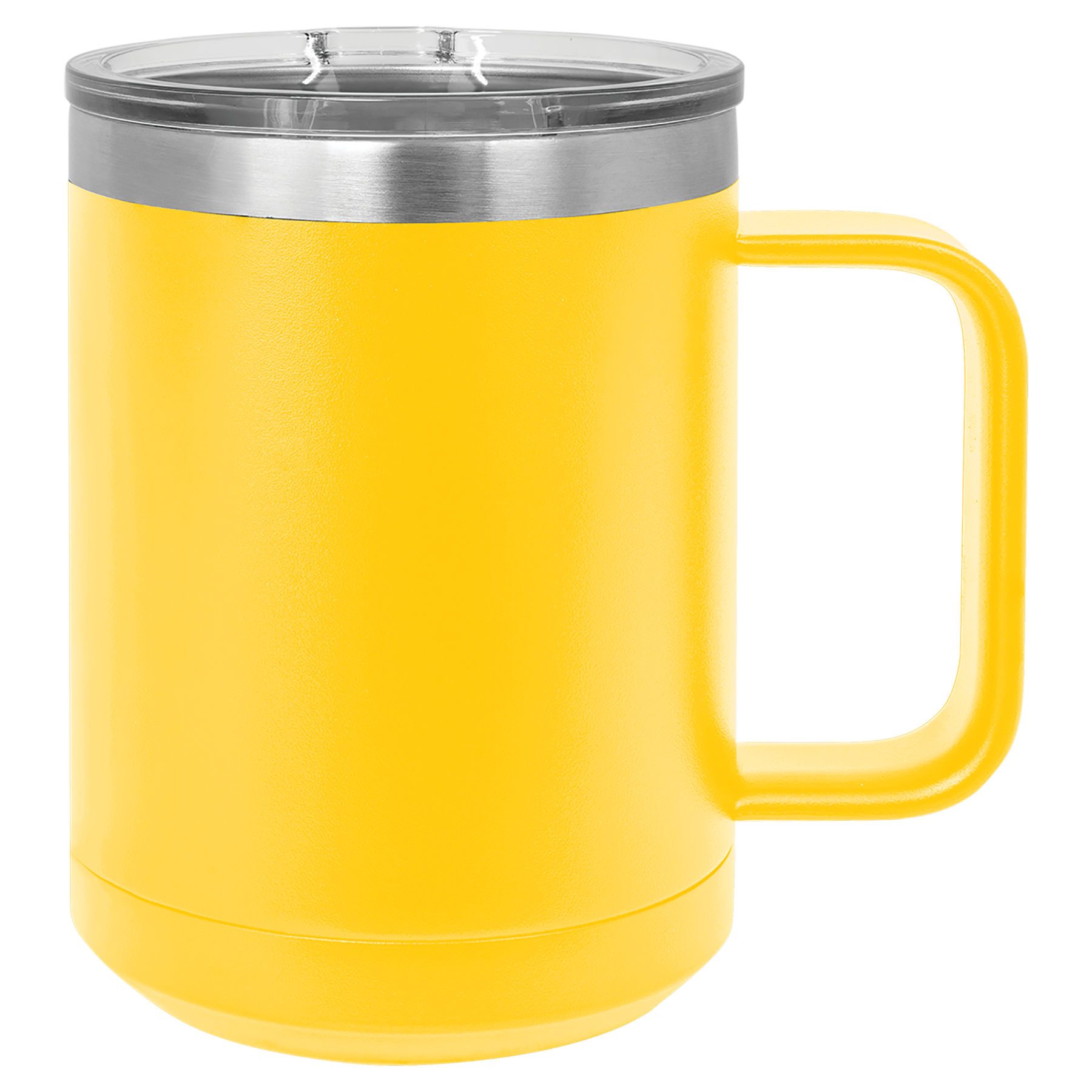 Yellow 15 oz. Coffee Mug with Clear Slider Lid blank-preview