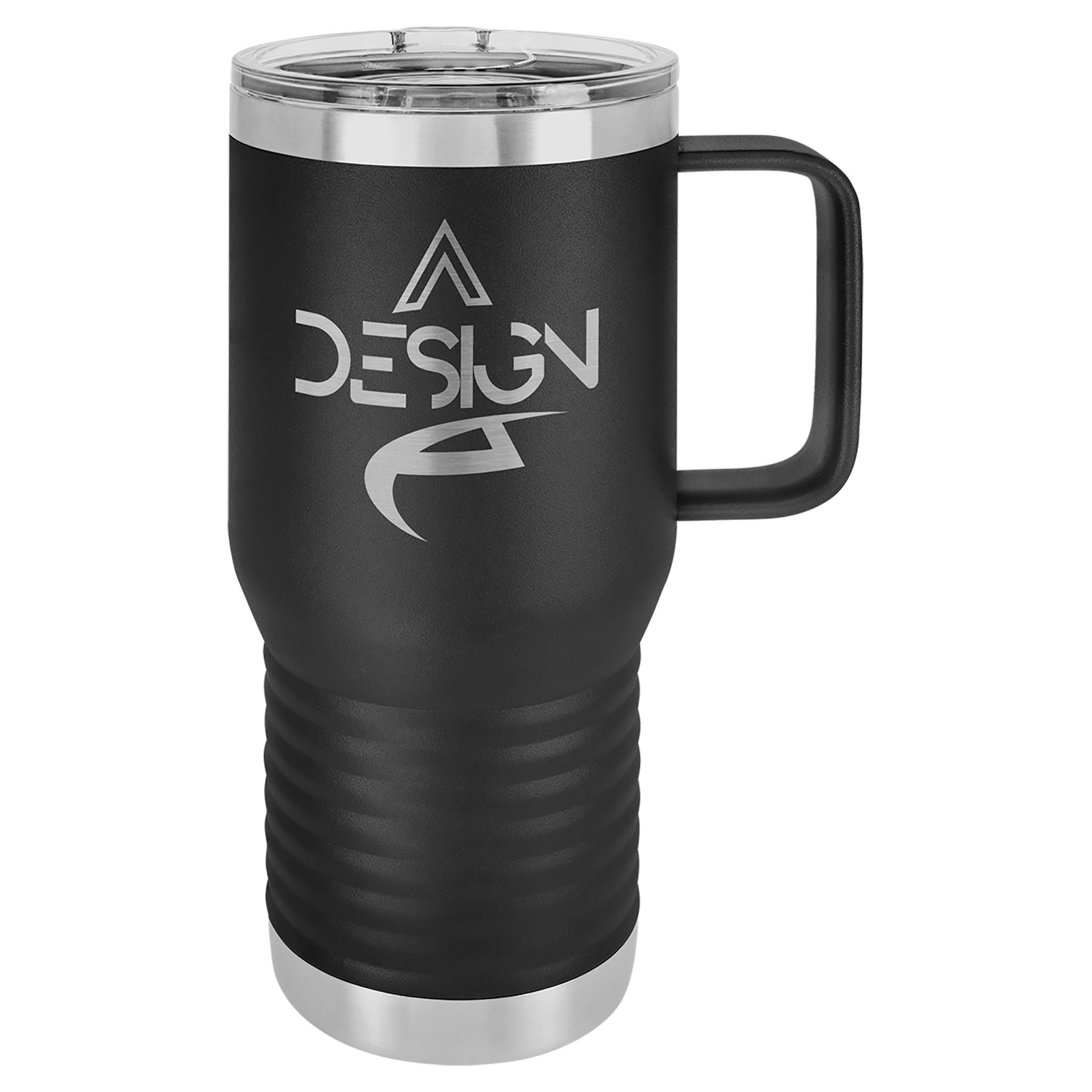 Black 20 oz. Travel Mug with Clear Slider Lid