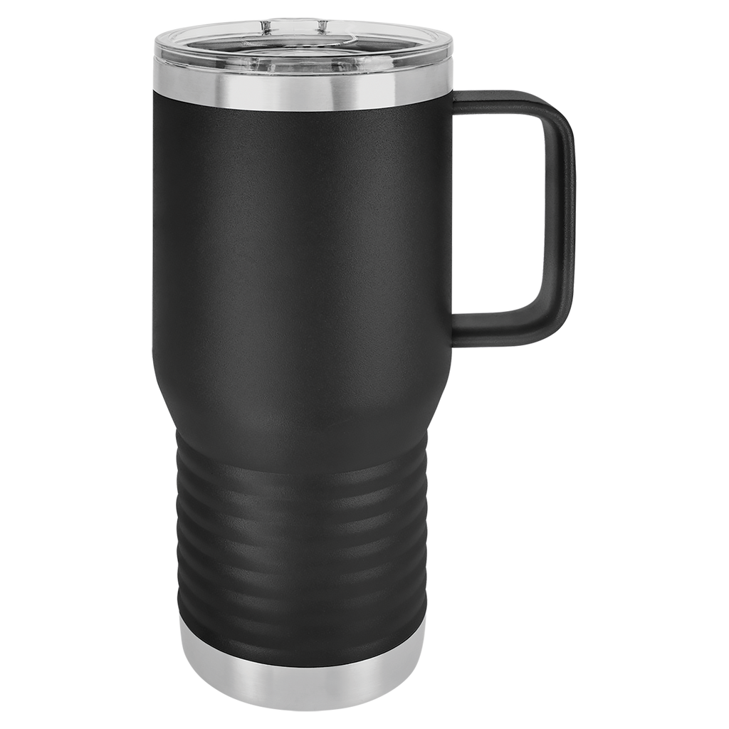 Black 20 oz. Travel Mug with Clear Slider Lid blank-preview