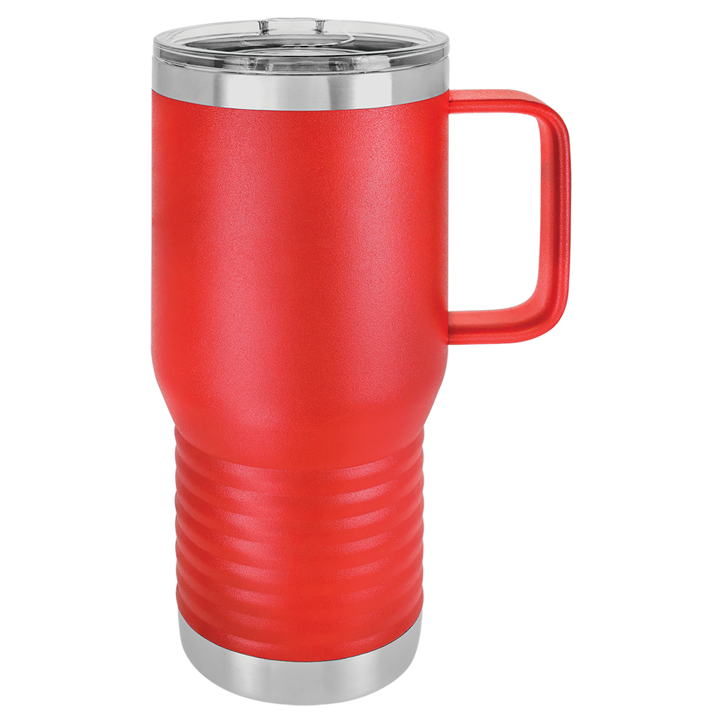 Red 20 oz. Travel Mug with Clear Slider Lid blank-preview