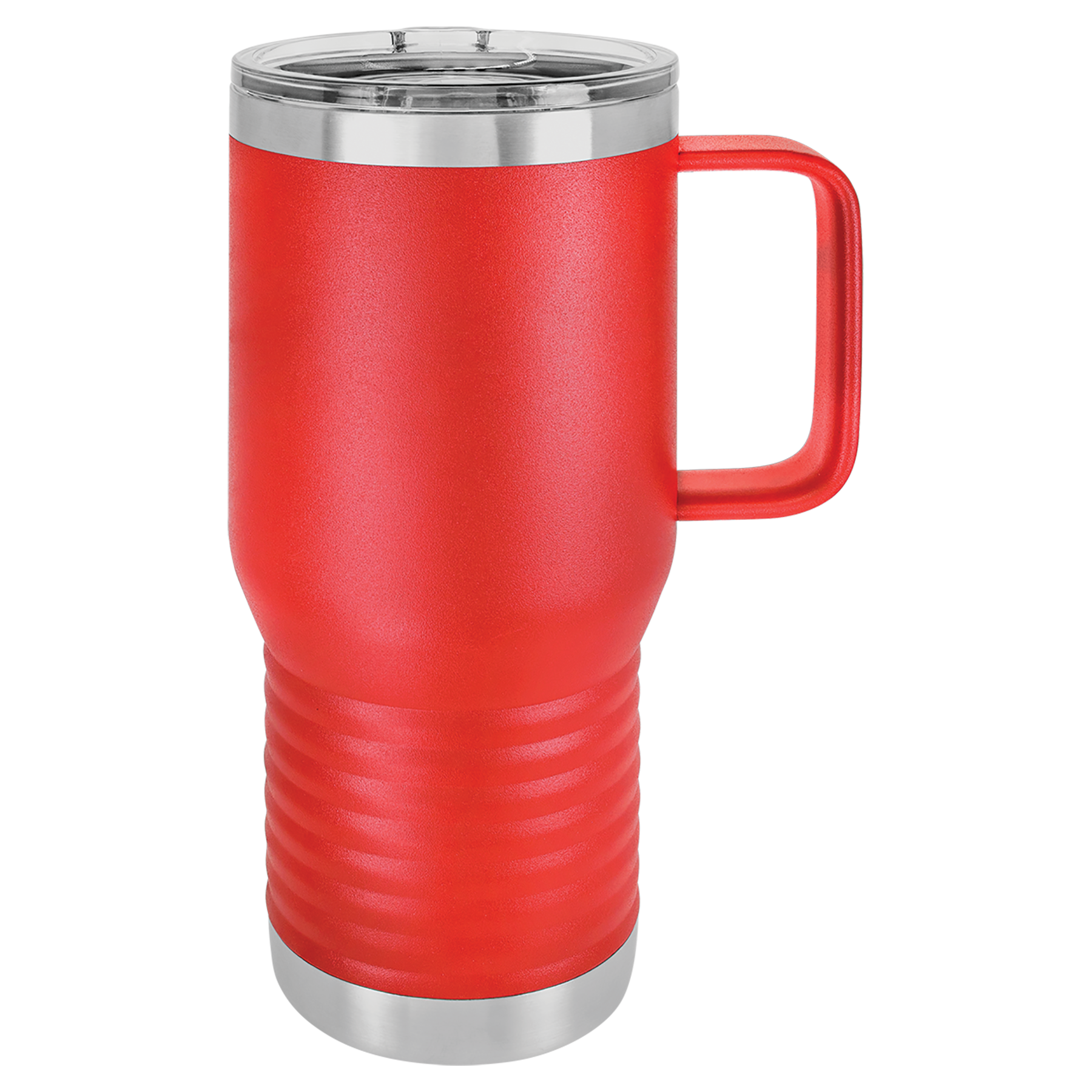 Red 20 oz. Travel Mug with Clear Slider Lid blank-preview