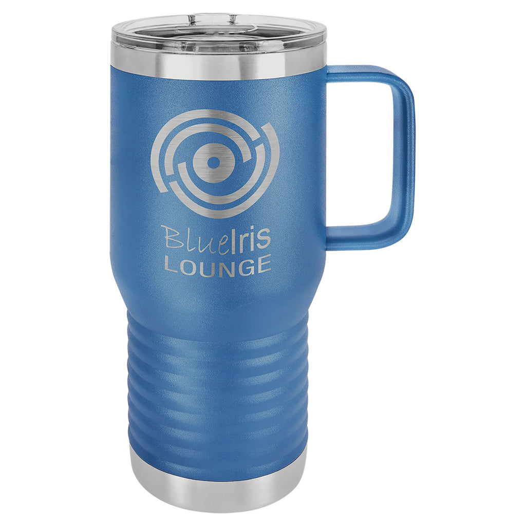 Royal Blue 20 oz. Travel Mug with Clear Slider Lid
