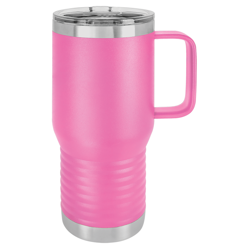 Pink 20 oz. Travel Mug with Clear Slider Lid blank-preview