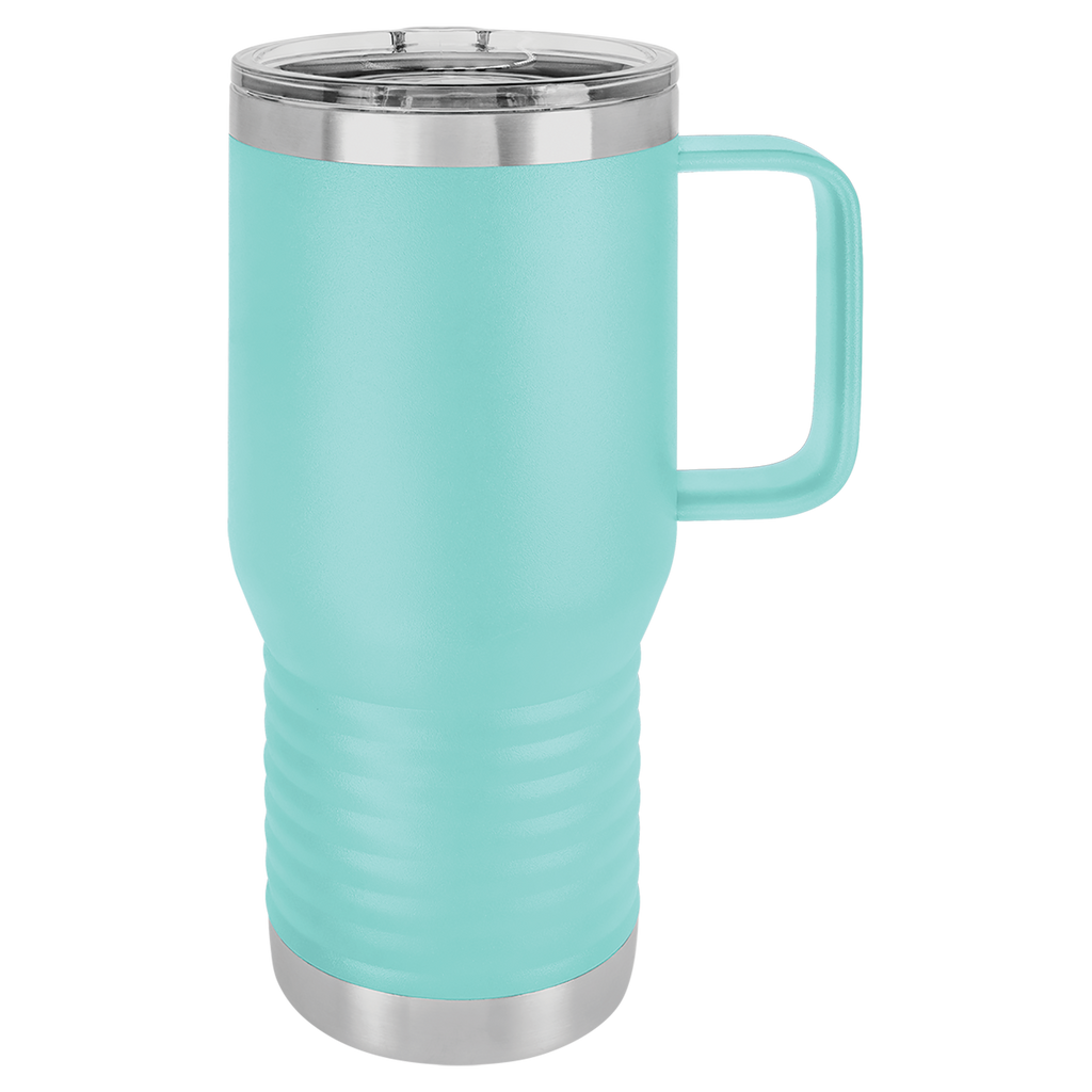 Teal 20 oz. Travel Mug with Clear Slider Lid blank-preview