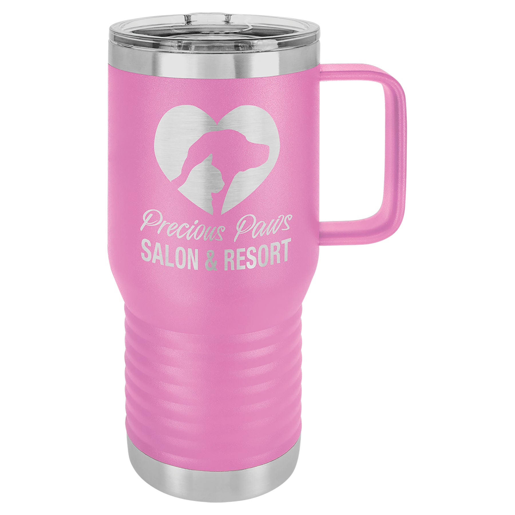 Light Purple 20 oz. Travel Mug with Clear Slider Lid