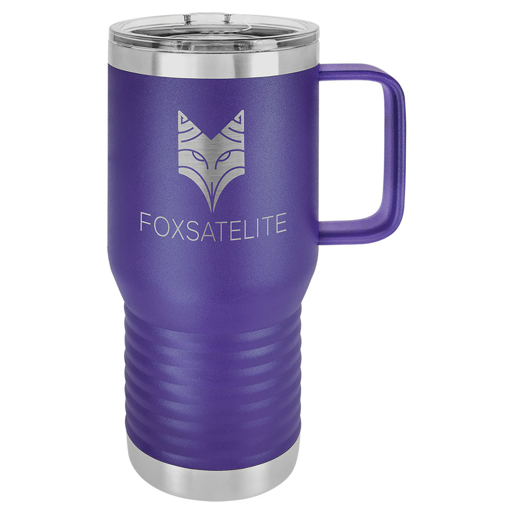 Purple 20 oz. Travel Mug with Clear Slider Lid