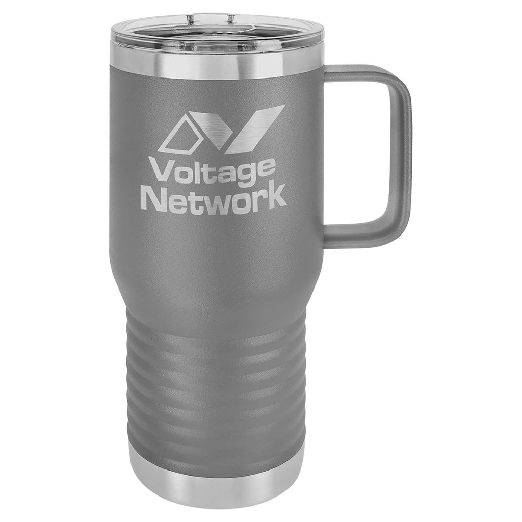Dark Gray 20 oz. Travel Mug with Clear Slider Lid
