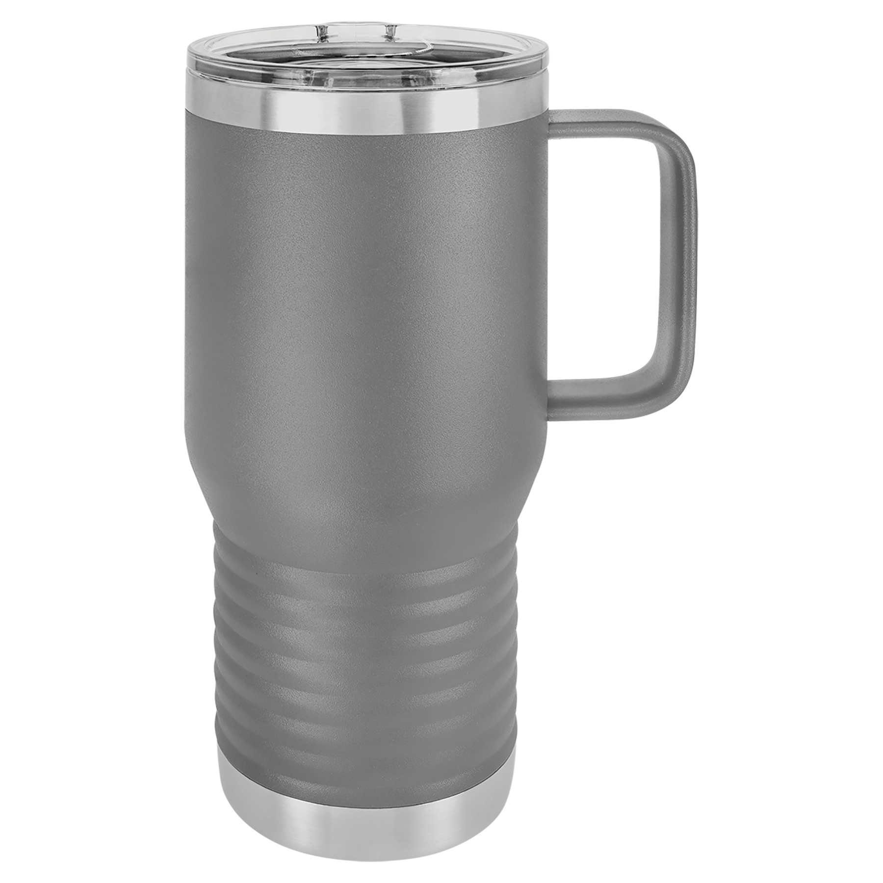 Dark Gray 20 oz. Travel Mug with Clear Slider Lid blank-preview