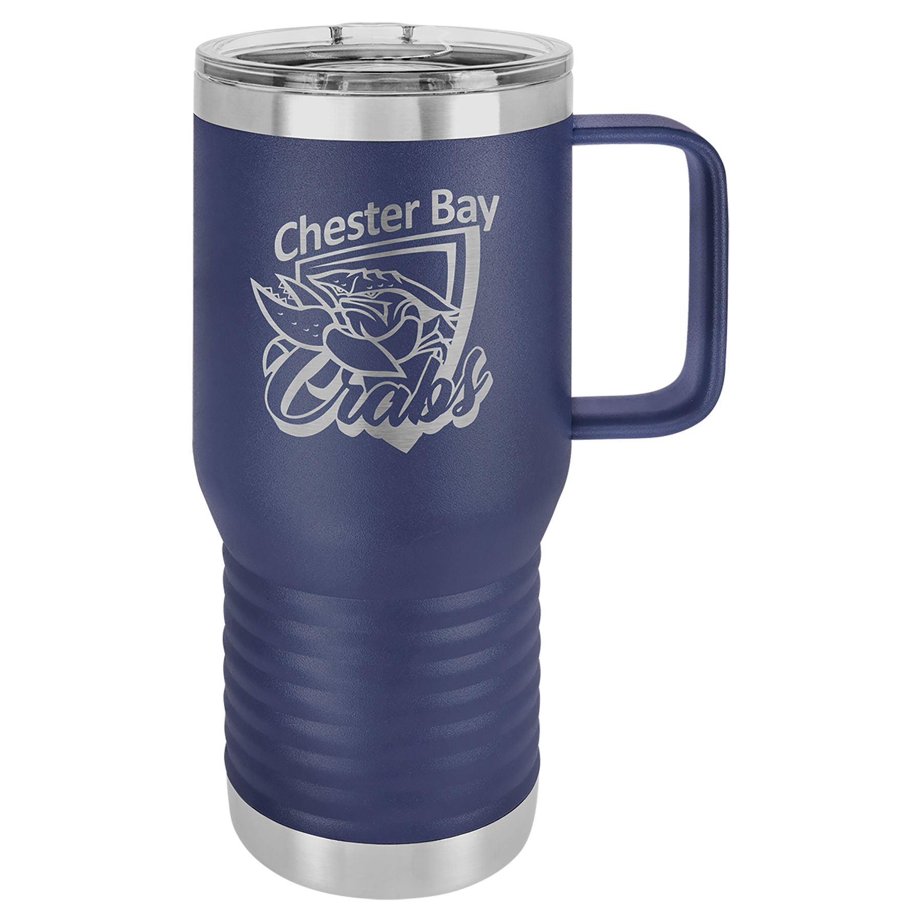 Navy Blue 20 oz. Travel Mug with Clear Slider Lid