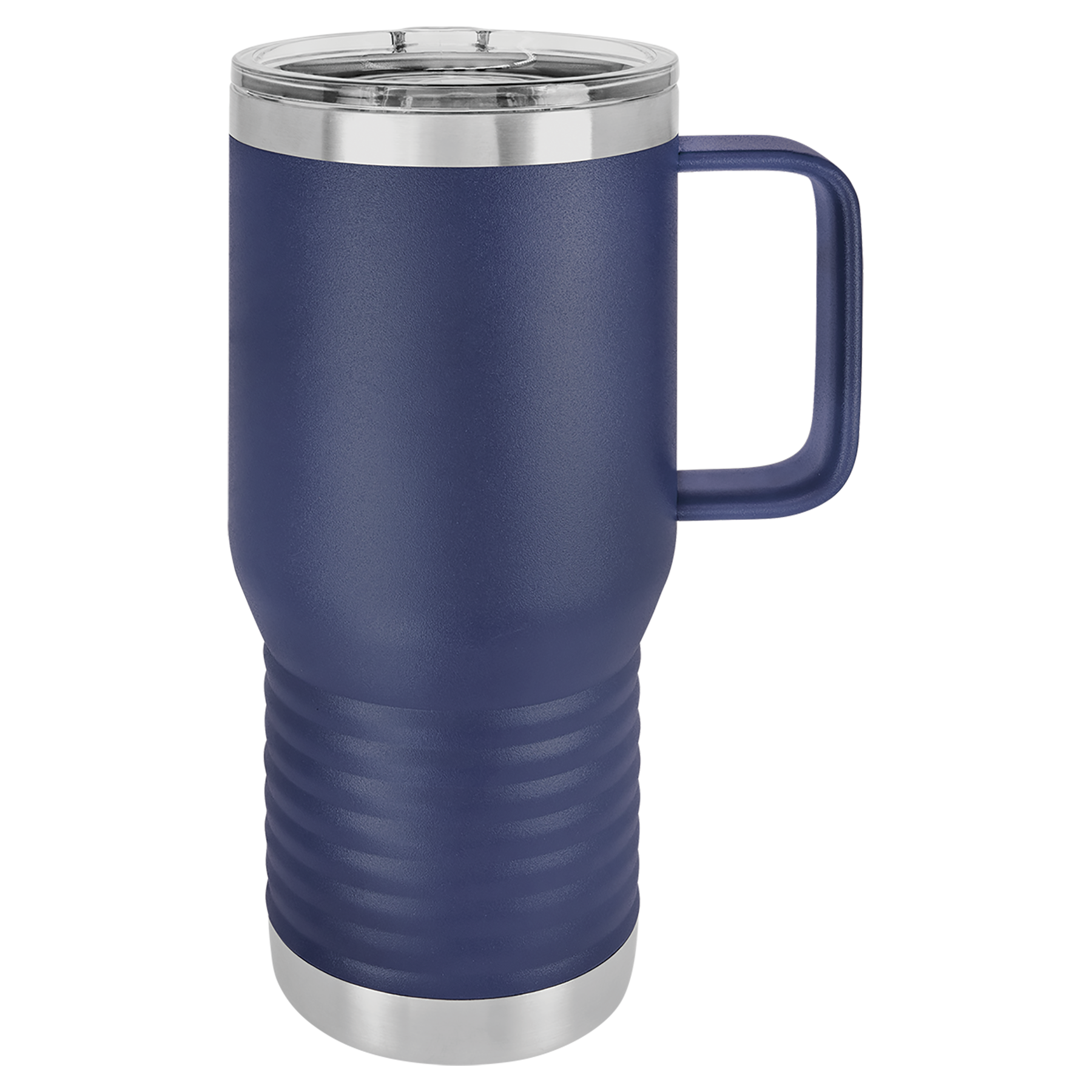 Navy Blue 20 oz. Travel Mug with Clear Slider Lid blank-preview