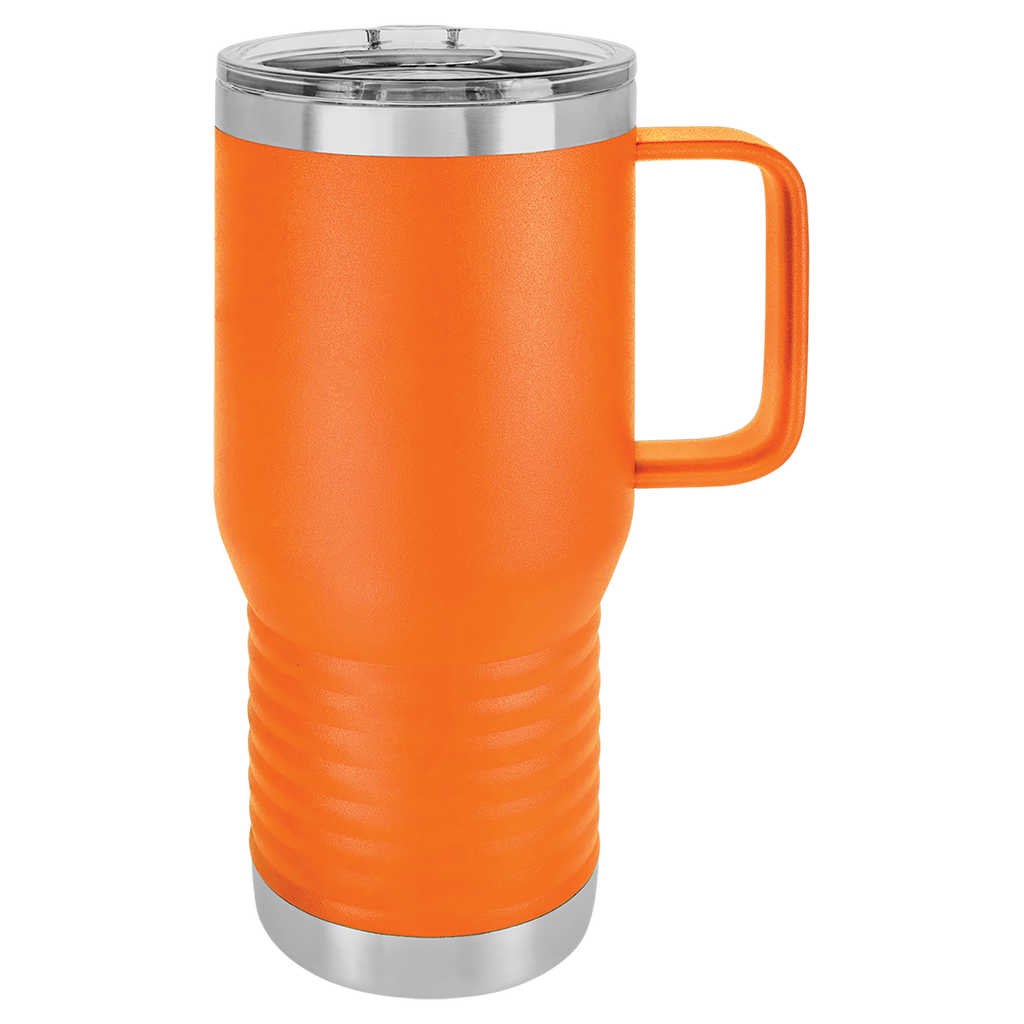 Orange 20 oz. Travel Mug with Clear Slider Lid blank-preview