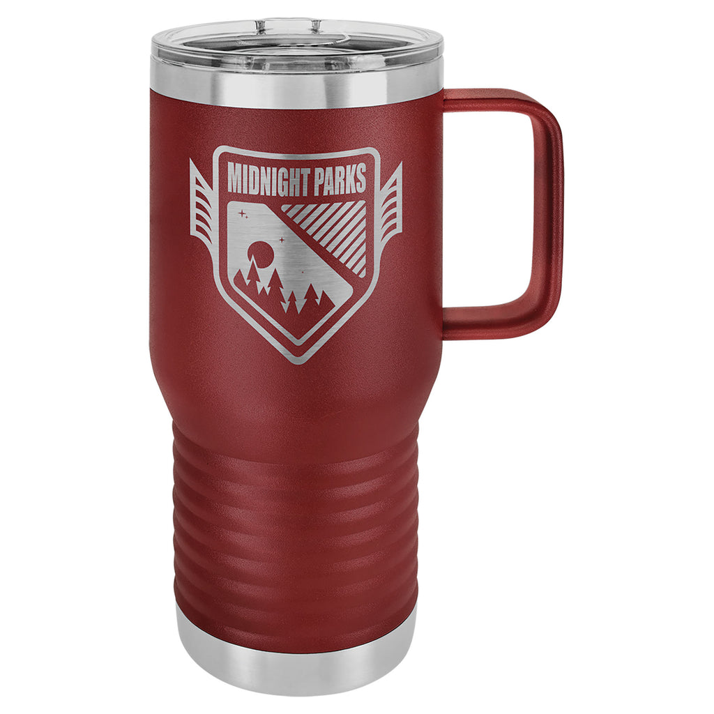Maroon 20 oz. Travel Mug with Clear Slider Lid